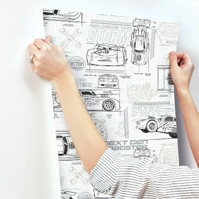 Disney Pixar Cars Schematic Peel And Stick Wallpaper - RoomMates - Image 2