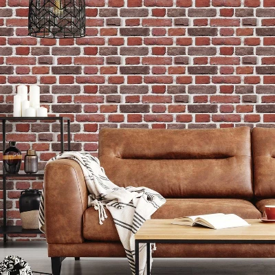 Brick Peel And Stick Giant Wall Decal Red - RoomMates - Image 5