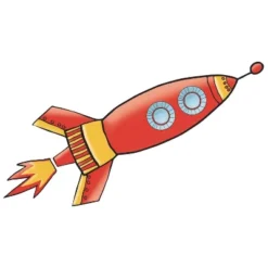 53.25" X 19.4" Rocket Peel And Stick Giant Wall Decal - RoomMates