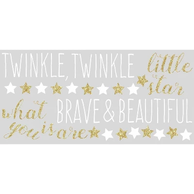 RoomMates Wall Decal Twinkle Twinkle Little Star With Glitter - Image 2