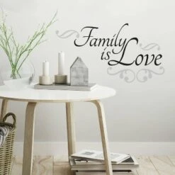 Family Is Love Peel And Stick Wall Decal Black - RoomMates