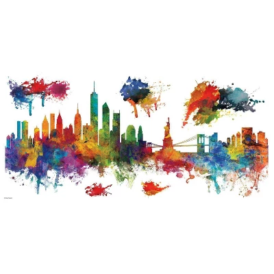 New York City Skyline Peel And Stick Giant Wall Decal - RoomMates - Image 3