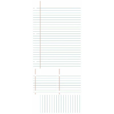 Notebook Paper Dry Erase Peel And Stick Giant Wall Decal White - RoomMates