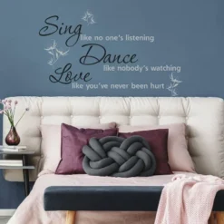 Dance Sing Love Peel And Stick Wall Decal White/Black - RoomMates