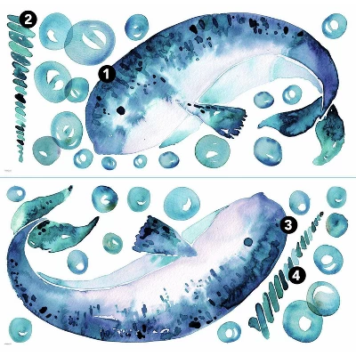 Catcoq Narwhal Giant Peel And Stick Wall Decal - RoomMates - Image 2