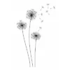 WHIMSICAL DANDELION Peel And Stick Wall Decal Black - ROOMMATES