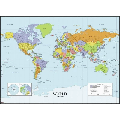 Dry Erase Map Of The World Peel And Stick Giant Wall Decal - RoomMates - Image 2