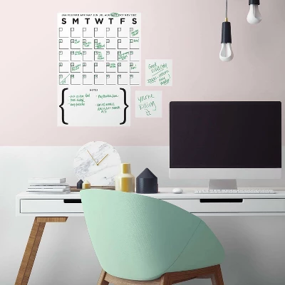 Dry Erase Calendar Peel And Stick Giant Wall Decal Set White/Black - RoomMates - Image 2
