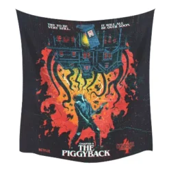 Stranger Things X Butcher Billy The Piggyback Tapestry Black/Red/Blue - RoomMates