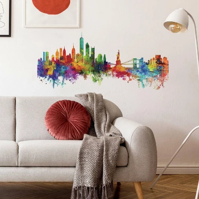 New York City Skyline Peel And Stick Giant Wall Decal - RoomMates - Image 2