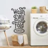 Wash Dry Fold Repeat Peel And Stick Wall Decal Black - RoomMates