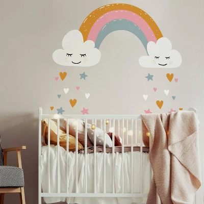 Rainbow/Hearts Peel And Stick Giant Wall Decal - RoomMates - Image 2