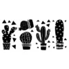 Geo Cactus Peel And Stick Wall Decal Black - RoomMates
