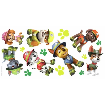RoomMates PAW Patrol Jungle Peel And Stick Giant Wall Decals Single Sheet