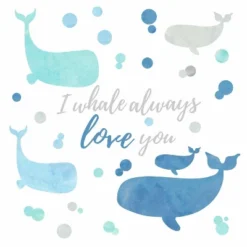 RoomMates I Whale Always Love You Peel And Stick Giant Wall Decal