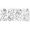 Music Note Scroll Peel And Stick Wall Decal Black - RoomMates